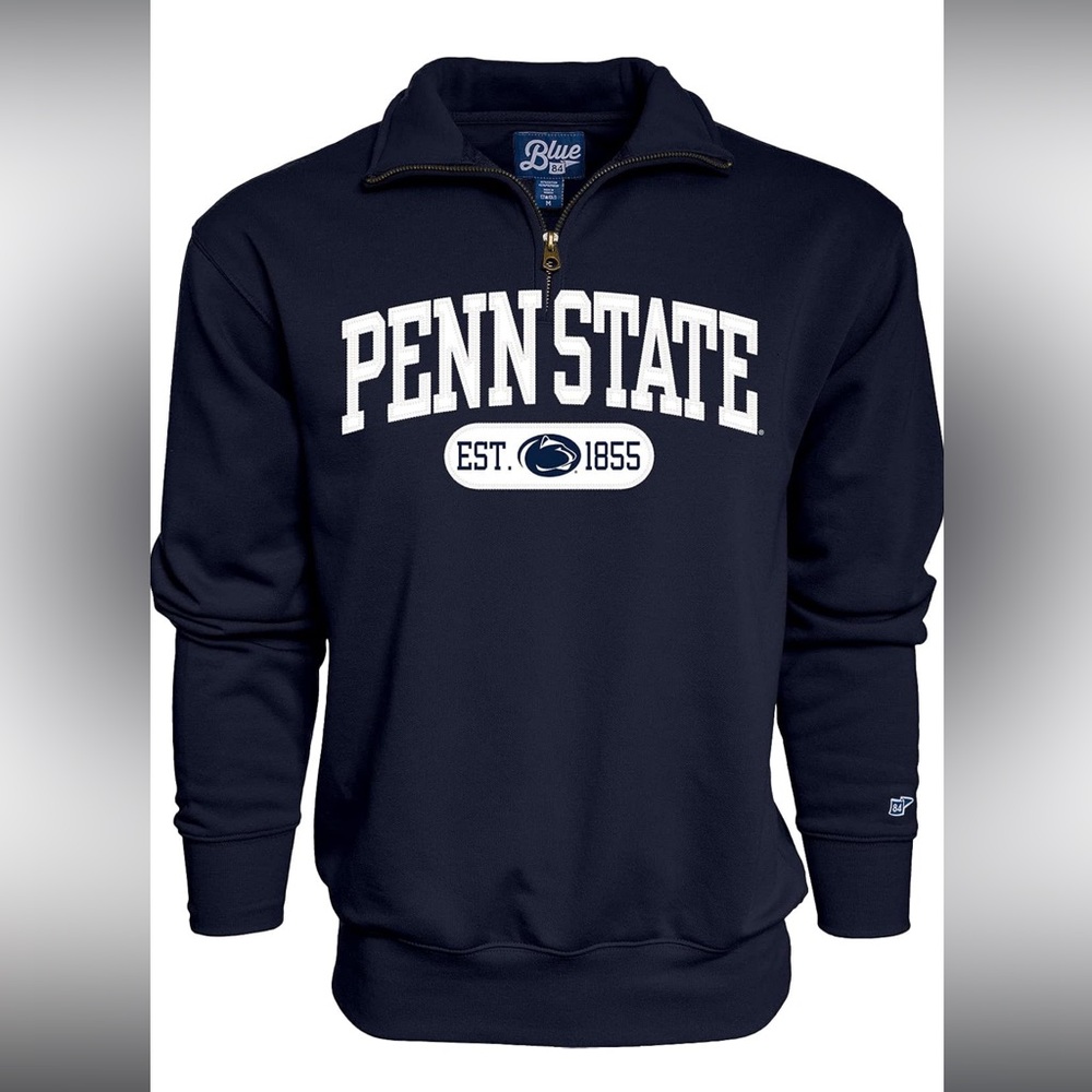 Penn State Navy Men's Quarter Zip Sweatshirt Size XL